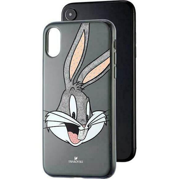 Swarovski Looney Tunes Bugs Bunny Smartphone iPhone XR Case Gray - Picture 2 of 4